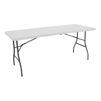 Mesa Plegable Portátil Resina 240cm Blanco Thinia Home
