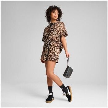 Puma Yellow Camisa Leo Luxe Relaxed Aop Shirt para mujer