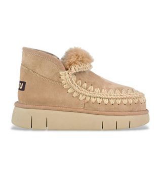 Mou para mujer. MU.FW531009A Zapatillas de piel Eskimo Bounce beige (41), 3 a 5cm, Ninguno, Casual