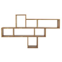 estanteria de pared de chapa de acacia