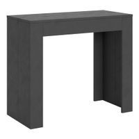 consola extensible 90x42198 cm efecto madera antracita espatulado
