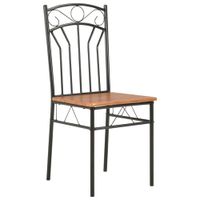 lote de 4 sillas de comedor madera marron 40x48x86 cm