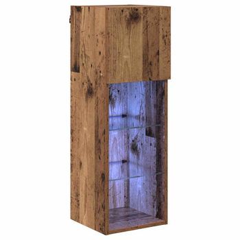 Mueble De Tv | Mueble De Salón | Gabinete De Tv Montado En La Pared Madera Vieja 30,5 X 30 X 90 Cm