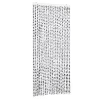 cortina antimoscas chenilla gris claro y gris oscuro 90x200 cm