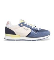 pepe jeans para mujer pls40038 zapatillas de piel brit camp multicolor 37 plano ante cordones casual