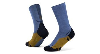 Calcetines ligeros buff merino azul beige