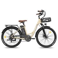 bicicleta electrica urbana fafrees f20 lasting sensor de par 36 v 250 w 182 ah beige