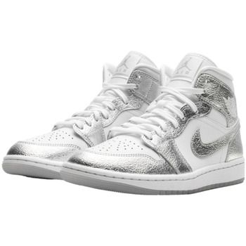 Nike Deportivas Moda 1 Mid SE Metallic Silver para mujer