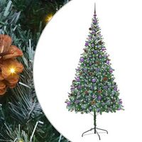 arbol de navidad  decoraciones de navidad artificial verde 210 cm pvc y acero