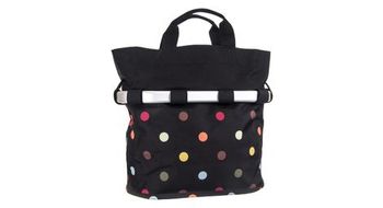 Klickfix bikebasket oval s dots handlebag bag black multicolor