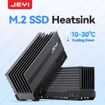 JEYI-disipador térmico a prueba de polvo para buque de guerra, enfriador térmico de aluminio M.2 2280 NVME NGFF con oblea de silicona de conductividad térmica