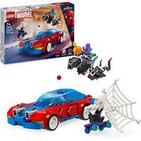 lego marvel coche de carreras de spider-man y duende verde venomizado lego marvel 76279 persecucion con minifiguras de superheroes y vehiculo de juguete de construccion