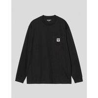 carhartt camiseta manga larga camiseta pocket heart ls tee black para hombre