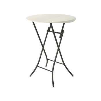 Mesa Alta Cocktail Plegable Diametro 84cm Altura 110cm