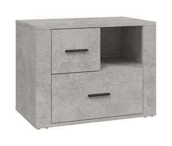 Vidaxl mesita de noche madera contrachapada gris hormigón 60x36x45 cm