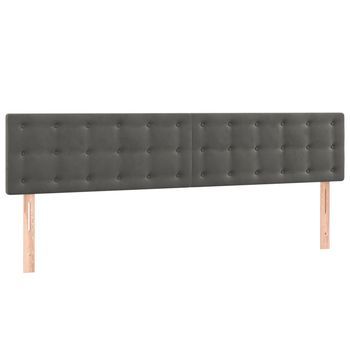 Cabeceros Terciopelo Gris Oscuro 160x5x78/88 Cm Vidaxl