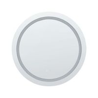espejo de pared led de vidrio plateado 79 cm colgante maquillaje courseulles
