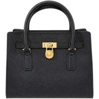 michael michael kors bolso de mano bolso de mano michael kors hamilton de piel negro para mujer