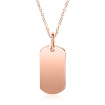 Cadena grabado de plata 925 bañado en oro rosa