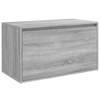 banco interior  banco pasillo madera contrachapada gris sonoma 80x40x45 cm