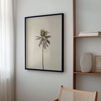 cuadro palmera y cielo marco negro 50x70 cm