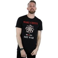 the big bang theory camiseta make coitus not war para hombre