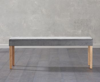 Mia Large Plush Grey Bench