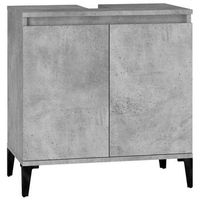 armario de almacenamiento  armario de lavabo madera contrachapada gris hormigon 58x33x60cm