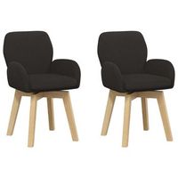 sillas de comedor giratorias 2 uds boucle negro vidaxl