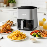 freidora de aire electrica de 5l - horno sin aceite con control tactil para comidas familiares freidora de aire caliente