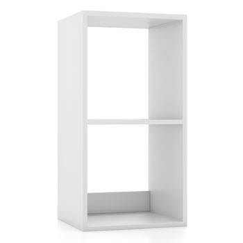 Costway Estantería con Espalda Abierta de 180 cm Armario con 2 Cubos Antivuelco Unidad de Almacenamiento Moderno para Estudio Dormitorio Blanco