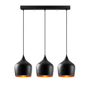 Lámpara De Techo Dodo-6271 Negro Metal 72x22x124 Cm