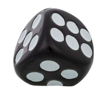 Hucha dado negra 12,5x12x12,8
