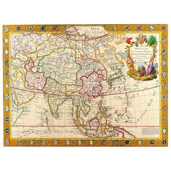 Legendarte - Cuadro Lienzo, Impresión Digital - Mapa Antiguo No. 2 - Decoración Pared Cm. 40x50