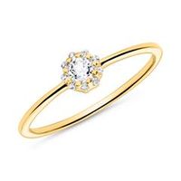 anillo de topacio para mujer en oro de 14 quilates