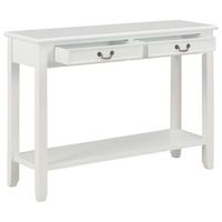 mesa consola  mesa de entrada  mesa auxiliar de madera blanco 110x35x80 cm