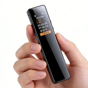 Grabadora de Voz Digital Profesional, 40 Horas de Duración de Batería, Cancelación de Ruido HD, Cuerpo Metálico, Micrófono de 35DB, Formato WAV para Reuniones