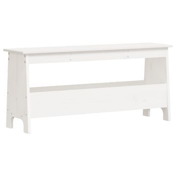 Banco De Recibidor Blanco 100x28x45 Cm Madera Maciza De Pino Vidaxl