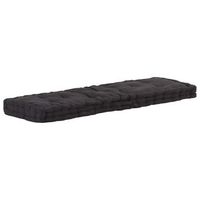 cojin de suelo para palets colchon de suelo de algodon 120 x 40 x 7 cm color negro dec021807