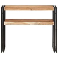 mesa consola  mesa de entrada  mesa auxiliar de madera maciza de acacia 90x30x75 cm
