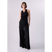 liu jo pantalones pantalones en viscosa flame para mujer