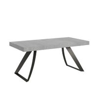 mesa extensible 90x180440 cm efecto madera gris cemento hierro