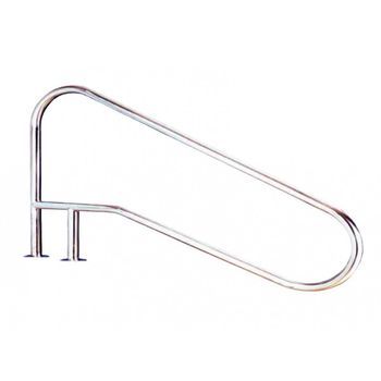 Pasamanos Baranda De Bajada Piscina L.1362 Mm Acero Inoxidable Aisi 316 Dos Puntos De Apoyo Con Refuerzo Interno Inclinado Un Escalón