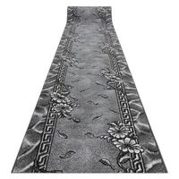 alfombra de pasillo bcf morad trio flores hojas gris 120 cm 120x780 cm