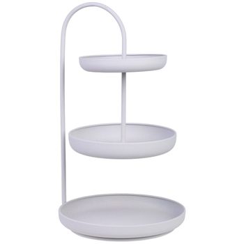 Bandeja de metal decorativa 31x30x53h cm