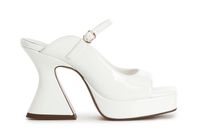 zapatilla con cinturon y hebilla white