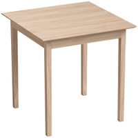 homcom mesa de cocina comedor cuadrada diseno moderno 75x75x76 cm madera natural   aosom espana