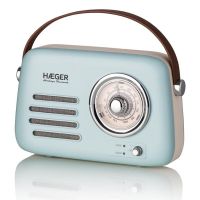 radio haeger rb-blu002a portatil fm 5 w bluetooth bateria 12 h turquesa