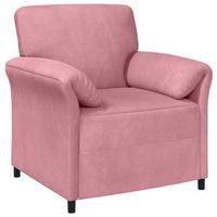 sofa de una plaza rosa 88 x 83 x 95 cm terciopelo vidaxl