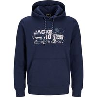 jack  jones jersey 12261670 jcooutdoor logo sweat hood sn navy blazer para hombre